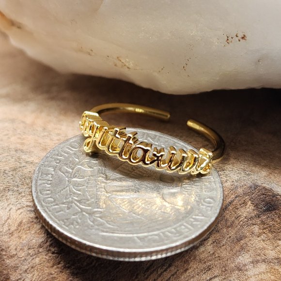 Astrology Horoscope ZODIAC SAGITTARIUS 14K Gold Plated Ring Birthday Gift - Picture 4 of 9